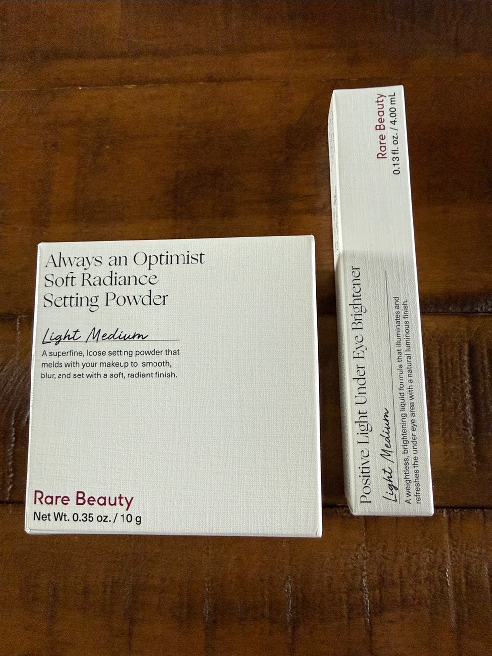 Rare Beauty Light Medium Setting Powder & Under-Eye Brightener Duo - Cream White